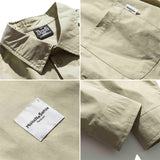 Men Long-Sleeved Shirt Spring Long Sleeve Shirt Coat Loose All-Match Casual