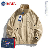 Nasa Jacket Coat Spring and Autumn Jacket Men and Women Baggy Casual Jacket