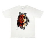 Rock Star T Shirt Washed Distressed Printed T-shirt Short Sleeve Loose Men