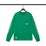 CHH Chrome Heart Hoodie ch Green Phantom Group Cross Letter Print