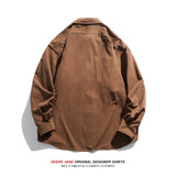 Men Long-Sleeve Shirt Spring Long Sleeve Shirt Men's Baggy Coat