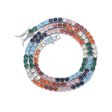 Zircon necklace colorful
