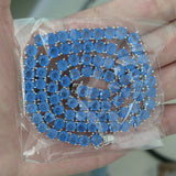 Zircon necklace synthetic colored treasure tennis chain