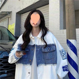 Unisex Baseball Jersey Fall Retro Denim Jacket