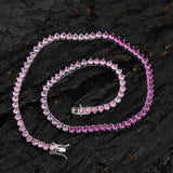 Zircon necklace Gradient tennis chain