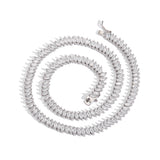 Zircon necklace marquise single row tennis chain