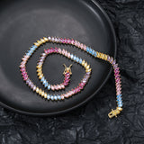 Zircon necklace color zircon marquise tennis chain
