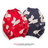 Men Sweater Winter Men's and Women's Loose All-Match round Neck Pullover Leisure Couple Sweater