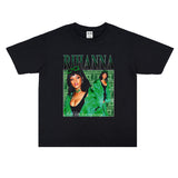 Rock Star T Shirt Printed Pure Cotton Loose T-shirt Men and Women Short Sleeve