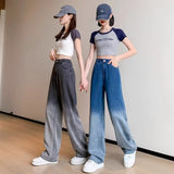 Unisex Jeans Straight Jeans Women's Spring and Autumn Wide Leg Pants