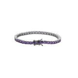 Zircon necklace purple zircon tennis chain