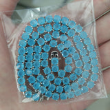Zircon necklace synthetic colored treasure tennis chain
