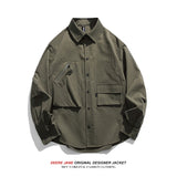 Men Long-Sleeved Shirt Spring Long Sleeve Shirt Coat Men Loose Casual Shirt