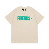 Vlone T Shirt Spring Summer Purple Big V Crew Neck