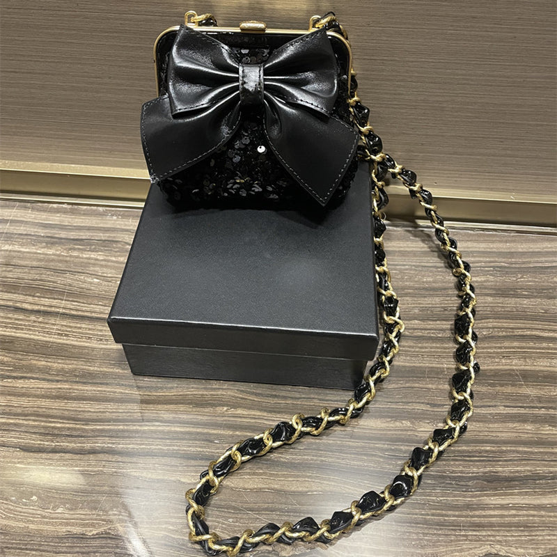 Chh Chrome Heart Leather Bag Chain Crossbody