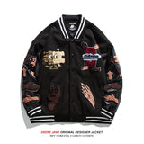 Men Baseball Jacket Spring Stitching Towel Embroidery Stick Men's Baggy Casual Jacket Coat