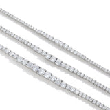 Zircon necklace gradual change size zircon tennis necklace