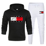 Tommy T Hoodie Casual Sports Suit Sweatpants
