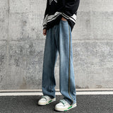 Unisex Jeans Men's Spring and Autumn Design Sense Wash