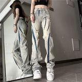 Unisex Jeans Vintage Wide Leg Jeans Straight Pants
