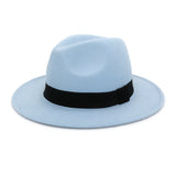 Walter White Fedora Fedora Hat Autumn and Winter Broad-Brimmed Hat Fashion Woolen Hat Men's and Women's Cashmere Felt Cap