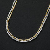 Zircon necklace clavicle chain single row chain