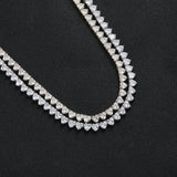 Zircon necklace heart shaped stone