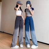 Unisex Jeans Straight Jeans Women's Spring and Autumn Wide Leg Pants