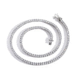 Zircon necklace copper micro-paved zircon single row chain
