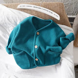 Boy Jacket Loose Western Style Long-Sleeved Cardigan Autumn Men's and Women's Cotton Casual Top Coat