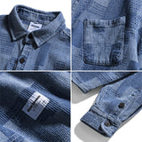 Men Long-Sleeve Shirt Loose Casual Shirt Coat