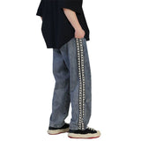 Unisex Jeans Vintage High Street Casual Straight