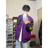 Unisex Baseball Jersey Vintage Embroidered Baseball Suit Spring and Autumn Casual Loose Jacket