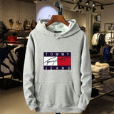 Tommy T Hoodie Hooded Sweater Fleece Print