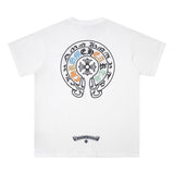 CHH Chrome Heart T Shirts Horseshoe Patch Embroidery Short Sleeve T-Shirt