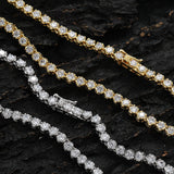 Zircon necklace bezel set tennis chain