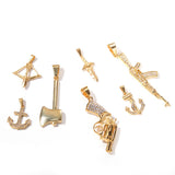 Jewelry Hip Hop Gun Bow Arrow Axe Pendant Armament