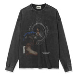 Hip Hop Rapper T Shirt Loose Printed Short Sleeve Men's Heavy T-shirt