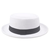 Walter White Hats Bowler Men's Hat Wool Woolen Hat Female Felt Cap Curling Small Brim