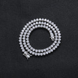 Zircon necklace full zirconium tennis necklace