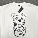 Drew House Sweatshirts Unisex Cartoon Bear Pattern Crew Neck Sweatshirts