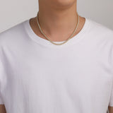 Zircon necklace heart-shaped chain
