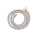 Zircon necklace full zirconium tennis necklace
