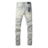 KSUBI Jeans Slim Fit Casual Stretch Ripped Jeans