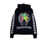 CHH Chrome Heart Hoodie Color Sanskrit Cross Print Casual Hooded Sweater