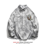 Men Long-Sleeved Shirt Spring Long Sleeve Shirt Male Loose Trendy Casual Overshirt