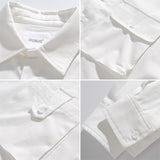 Men Long-Sleeve Shirt Spring Long Sleeve Shirt Men's Baggy Coat