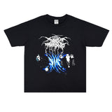 Rock Star T Shirt Darkthrone Rock Band T-shirt Short Sleeve Men and Women Loose Cotton