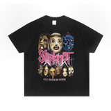 Rock Star T Shirt Slack Knot Vintage Distressed T-shirt Loose