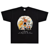 Rock Star T Shirt Queen a Day at the Races T-shirt Loose Street Retro Short Sleeve